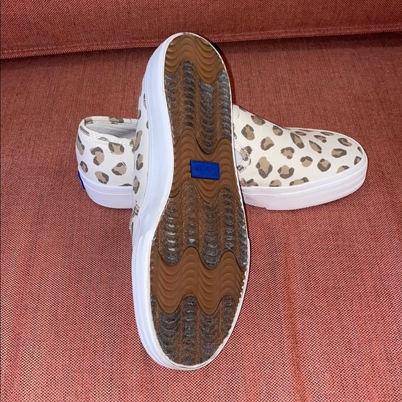 Keds White Leopard Print Slip-On Sneakers - Picture 3 of 4